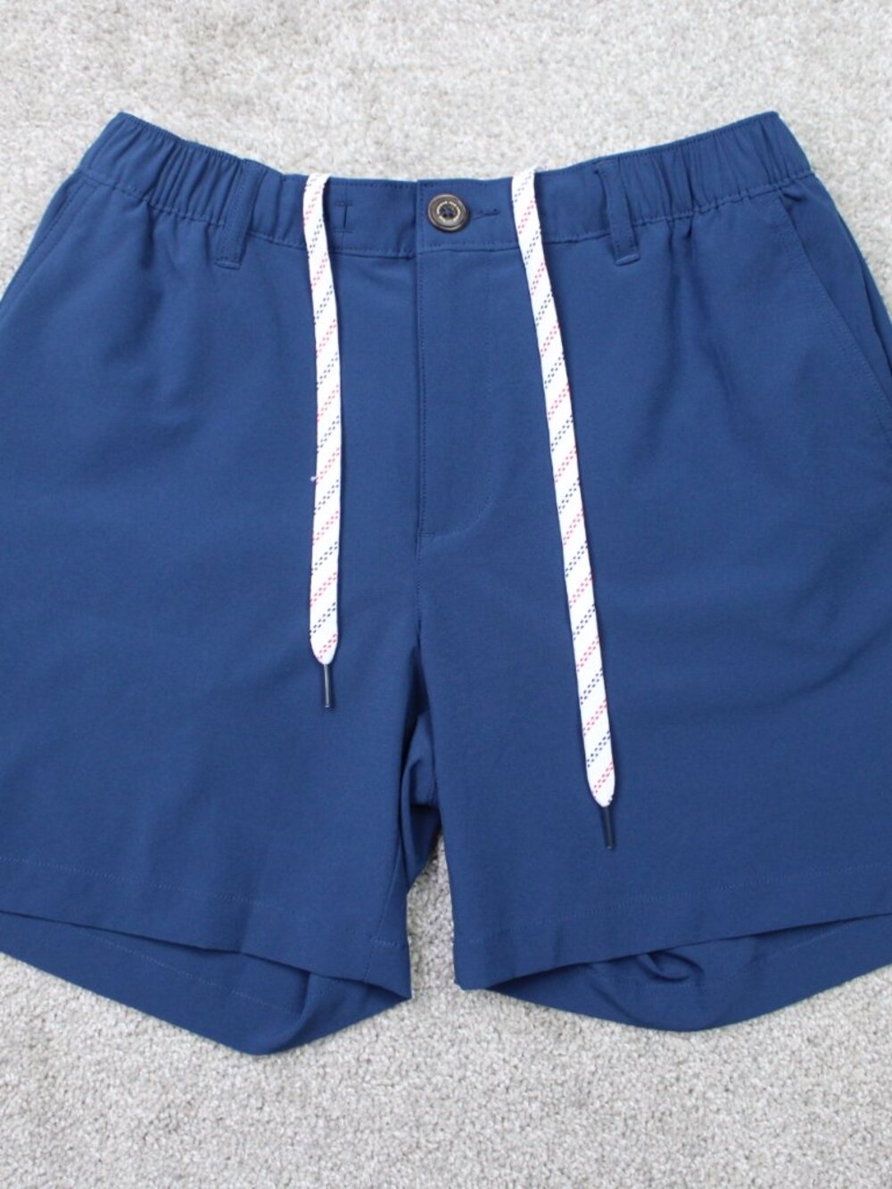 Chubbies Hybrid Shorts Men Medium Blue 6" Everywear Drawstring Polyester Stretch